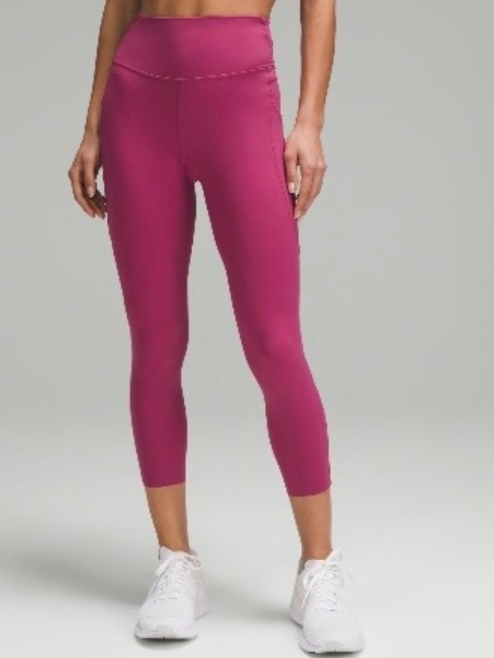 lululemon Fast and Free High-Rise Crop 23" Pockets *Updated (NWT) Washed Mauve